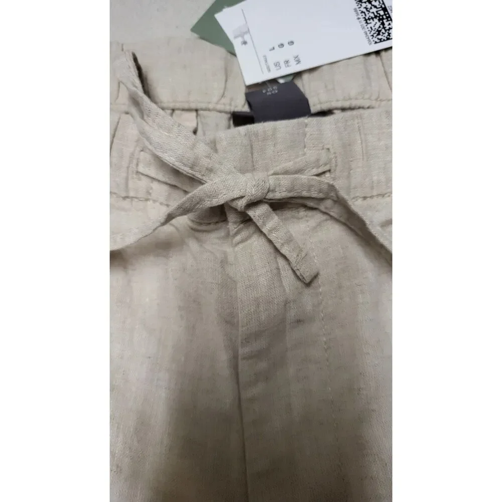 H & M Linen Blend Womens Pants NWT Sz Lg